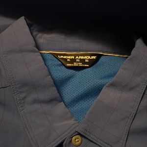 Under armour blue long sleeve button down